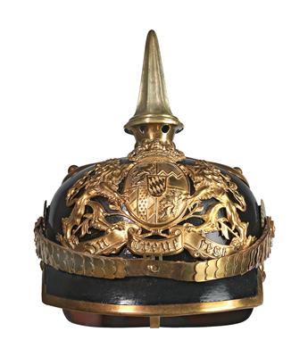 Offiziers-Helm für königlich-bayrische - Historische Waffen, Uniformen, Militaria