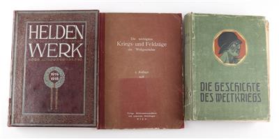 Konvolut Bücher zum Thema 1. Weltkrieg bzw. Militärgeschichte, - Historische Waffen, Uniformen, Militaria