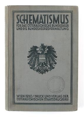 Schematismus für das Österreichische Bundesheer und die Bundesheeresverwaltung, - Historische Waffen, Uniformen, Militaria