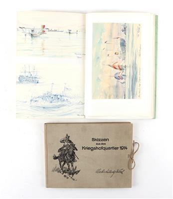 Skizzenbuch des Marinemalers Tom Glazar - Antique Arms, Uniforms and Militaria