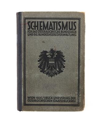 Schematismus für das Österreichische Bundesheer und die Bundesheeresverwaltung, Jahrgang 1931, - Historische Waffen, Uniformen, Militaria
