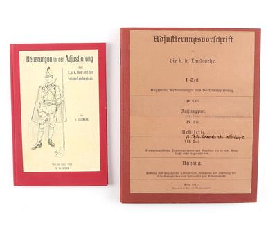 Konvolut von 2 Adjustierungsvorschriften der k. k. Armee: - Antique Arms, Uniforms and Militaria