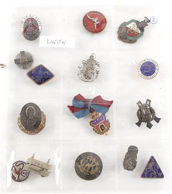 Konvolut von insgesamt 15 polnischen Kleinabzeichen, Mitgliedsabzeichen etc. - Antique Arms, Uniforms and Militaria