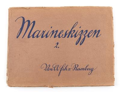 Marinemaler A. Freiherr vonn Ramberg: 2 Skizzenbücher 'Marineskizzen 1 und 2', - Antique Arms, Uniforms and Militaria