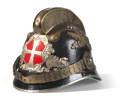 Kommandanten-Helm einer Wiener Feuerwehr um 1900, - Starožitné zbraně