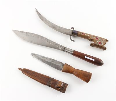 Konvolut afrikanische Messer, - Historische Waffen, Uniformen, Militaria