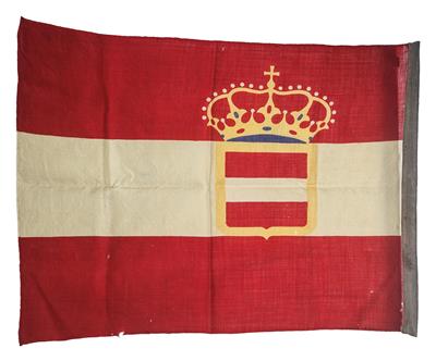 Kriegsflagge der k. u. k. Kriegsmarine von S. M. U32 aus dem Nachlass des Elektroquartiermeister Johann Thomis, - Antique Arms, Uniforms and Militaria