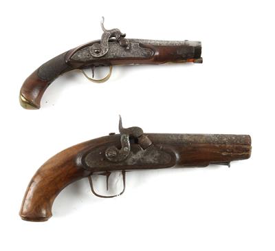 Konvolut von zwei Perkussionspistolen, - Antique Arms, Uniforms and Militaria