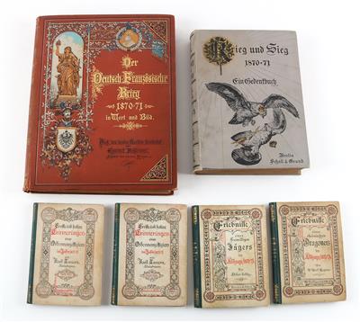 Konvolut von 6 Büchern zum Thema 'Deutsch-Französischer Krieg 1870-71': - Antique Arms, Uniforms and Militaria