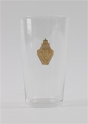 Patriotischer Glasbecher um 1914, - Historische Waffen, Uniformen, Militaria