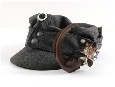 Dunkelgraue Kappe für Führer der niederösterreichischen Heimwehr um 1934, - Historische Waffen, Uniformen, Militaria