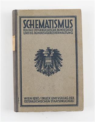 Schematismus für das Österreichische Bundesheer und die Bundesheeresverwaltung, Jahrgang 1930, - Historische Waffen, Uniformen, Militaria