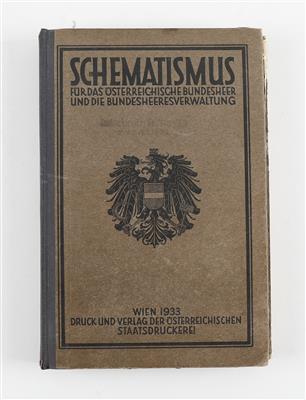 Schematismus für das Österreichische Bundesheer und die Bundesheeresverwaltung, Jahrgang 1933, - Historische Waffen, Uniformen, Militaria