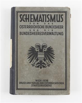 Schematismus für das Österreichische Bundesheer und die Bundesheeresverwaltung, Jahrgang 1936, - Starožitné zbraně