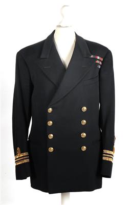 Blaue Bordjacke für einen 'Lieutenant-Commander' des Royal Navy Volunteer Reserve Corps, - Historische Waffen, Uniformen & Militaria