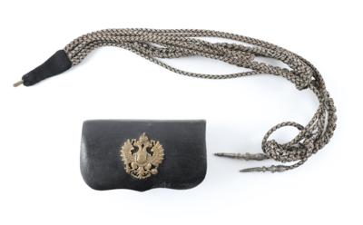 Patronentasche der k. k. Gendarmerie um 1898, für den Postenführer Josef Bilohlawek, - Antique Arms, Uniforms & Militaria