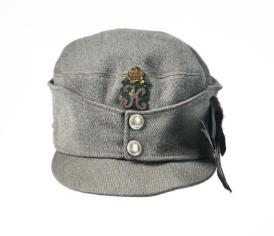 Feldgraue Kappe für Offiziere der Landwehr-Gebirgstruppen um 1917, - Historische Waffen, Uniformen und Militaria