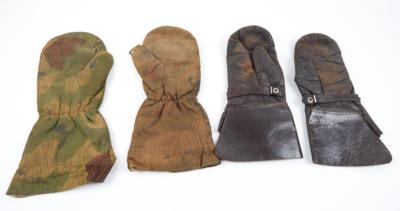 2 Paare dt. militärische Handschuhe aus dem 2. WK: - Historische Waffen, Uniformen & Militaria