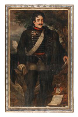 Großformatiges Ölgemälde des Johann Christian Ludewig Schmidt, - Armi d'epoca, uniformi e militaria
