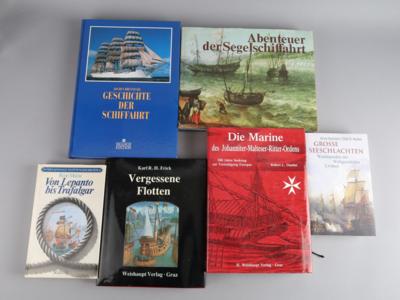 Konvolut Bücher zum Thema Marinegeschichte, 6 Stück: - Starožitné zbraně