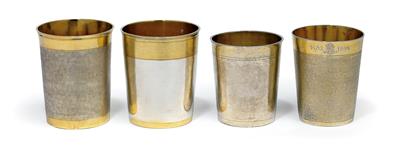 Four Baroque cups from Germany, - St?íbro