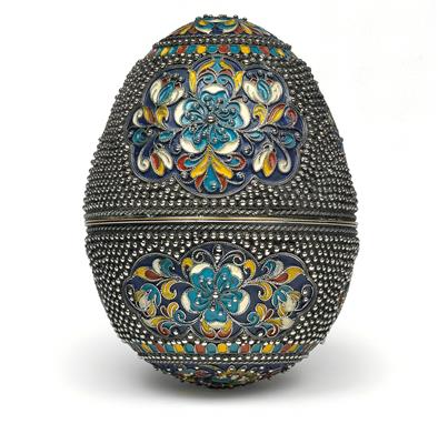 A cloisonné egg, - St?íbro