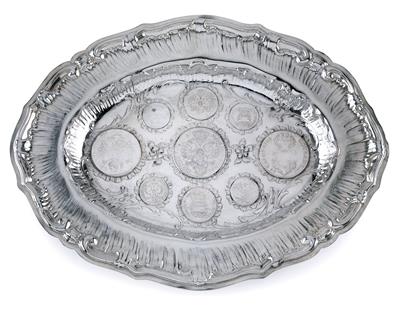 A coin salver from Germany, - Silver