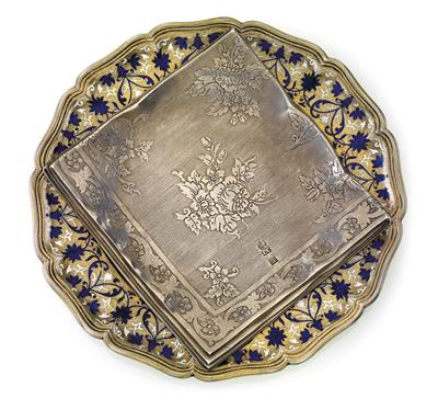 An enamelled plate from Moscow, - St?íbro