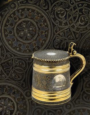 A lidded niello tankard from Moscow, - St?íbro