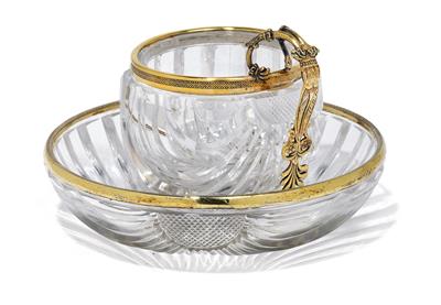 A cup and saucer from St Petersburg, - Silver