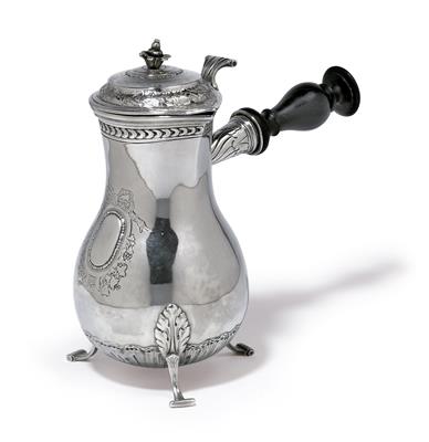 A Louis XVI. mocha pot from France - Silver