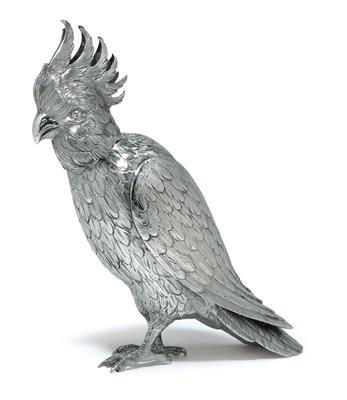 A figure of a cockatoo, - Silber