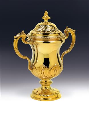 A George III. lidded goblet from London, - Silver