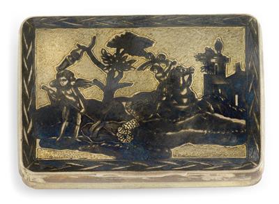 A niello snuffbox from Moscow, - Stříbro