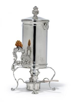 Wiener Biedermeier Teemaschine, - Silber