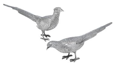 Two pheasants, - Silver