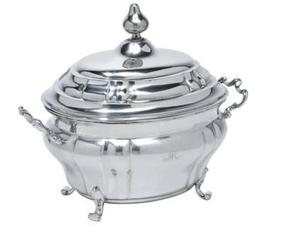 A lidded tureen, - Silver