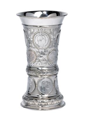 A coin cup from Germany, - Silver