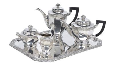 A tea- and coffee service from Germany, - Silver