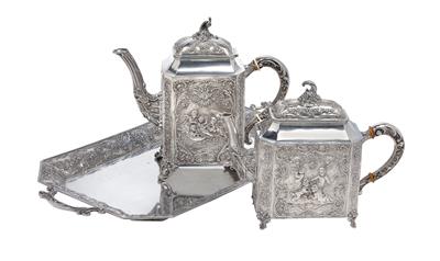 A Historism Period tea- and coffee service, - Silver