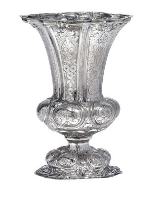 Historismus Vase, - Silber