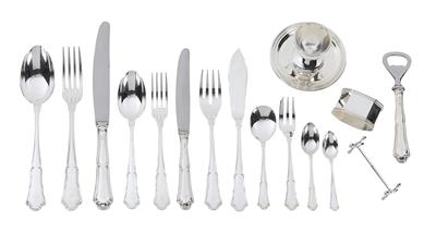 A dinner cutlery set from Italy, for 6 individuals, - Stříbro