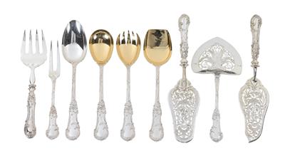 J. C. Klinkosch - A large dinner cutlery set from Vienna, for 24 individuals, - Stříbro