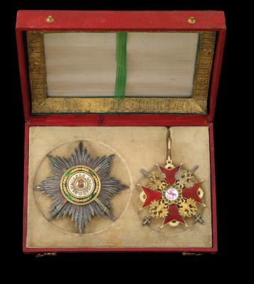 Imperial Russian Order of St Stanislaus – 1st class set with swords, - Silver