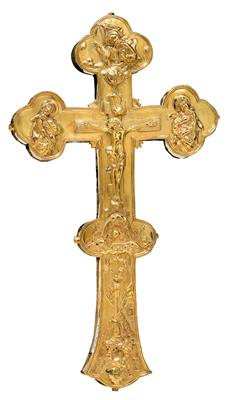 A Moscow crucifix, - Silver
