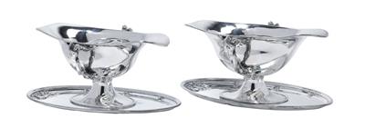 A pair of sauce tureens from Milan, - Silver