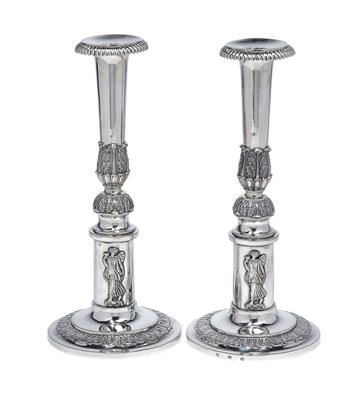 A pair of candleholders from Nürnberg, - Stříbro