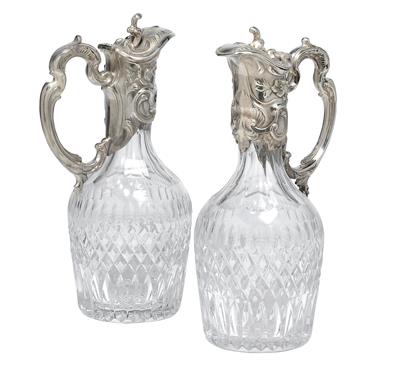 A pair of wine jugs from Portugal, - Stříbro