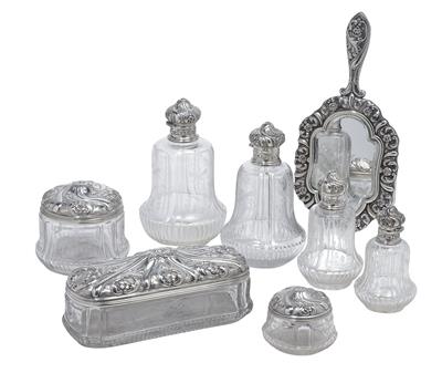 Russische Toilettegarnitur, - Silber