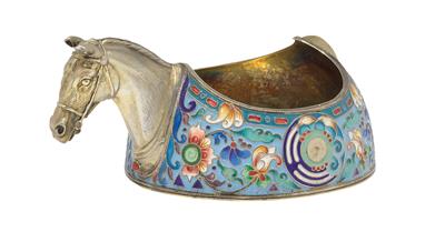 A cloisonné ‘kowsch’ bowl from Russia, - Stříbro